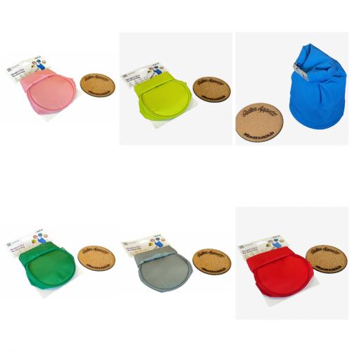 GrabnGo nachhaltige Lunch-Bag mit passendem Korkuntersetzer Tasche in Farbe