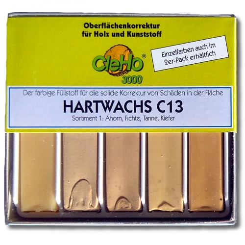 CleHo Hartwachs C13 Holzreparatur - Farben: Ahorn/Fichte/Tanne/Kiefer