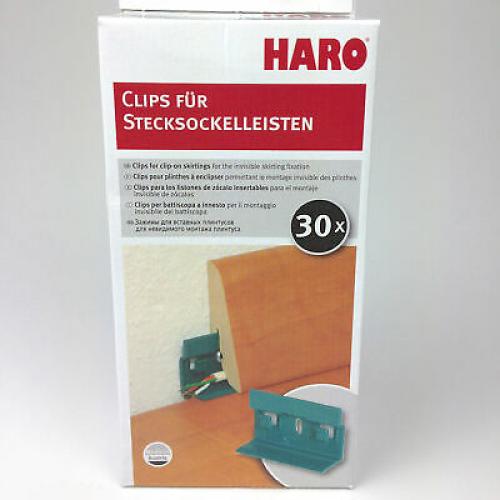 Haro Clips für Stecksockelleisten inkl. Clips, Schrauben, Düb