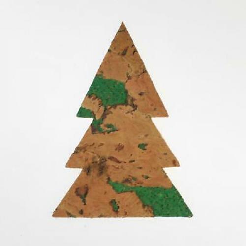 Weihnachtsdekoration Kork Tannenbaum (grün)
